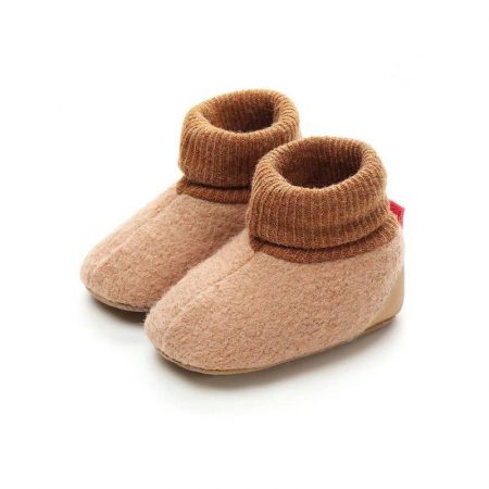 נעלי צמר לתינוק/ת. נעל אביאל בצבע חום נעליים